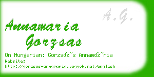 annamaria gorzsas business card